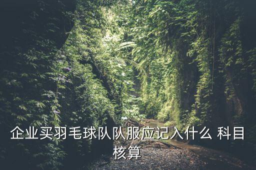 企業(yè)買(mǎi)羽毛球隊(duì)隊(duì)服應(yīng)記入什么 科目核算