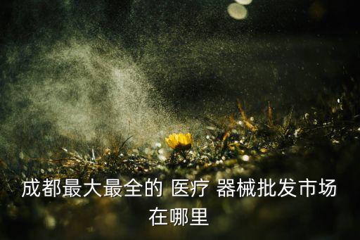 醫(yī)療器械大全網(wǎng),成都最大最全醫(yī)療器械市在西新大道