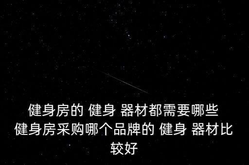  健身房的 健身 器材都需要哪些 健身房采購哪個品牌的 健身 器材比較好