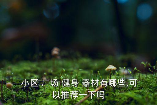  小區(qū) 廣場(chǎng) 健身 器材有哪些,可以推薦一下嗎