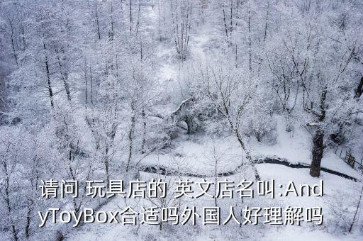 請(qǐng)問(wèn) 玩具店的 英文店名叫:AndyToyBox合適嗎外國(guó)人好理解嗎