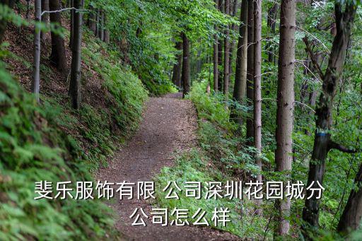  斐樂服飾有限 公司深圳花園城分 公司怎么樣