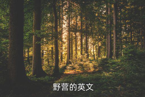  野營(yíng)的英文