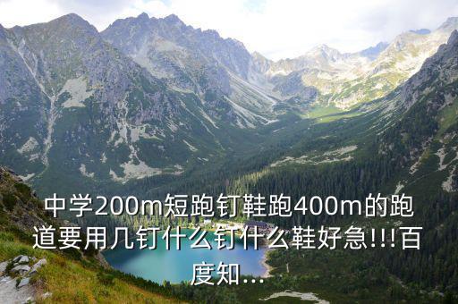 中學(xué)200m短跑釘鞋跑400m的跑道要用幾釘什么釘什么鞋好急!!!百度知...