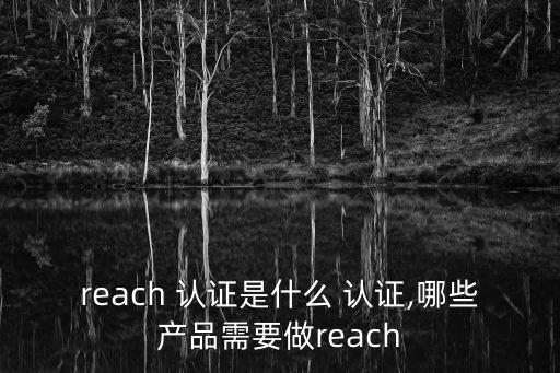 reach 認證是什么 認證,哪些產(chǎn)品需要做reach