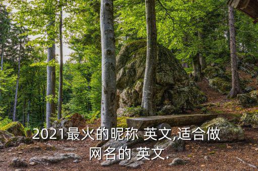 2021最火的昵稱 英文,適合做 網(wǎng)名的 英文.