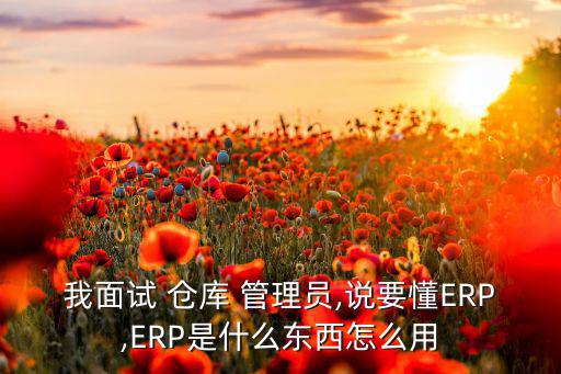 我面試 倉(cāng)庫(kù) 管理員,說(shuō)要懂ERP,ERP是什么東西怎么用