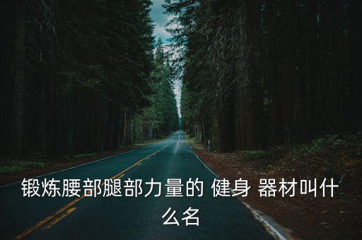 鍛煉腰部腿部力量的 健身 器材叫什么名