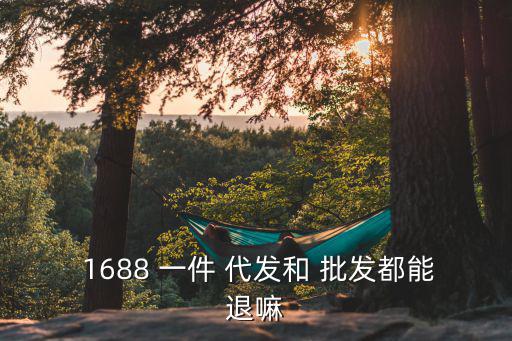  1688 一件 代發(fā)和 批發(fā)都能退嘛