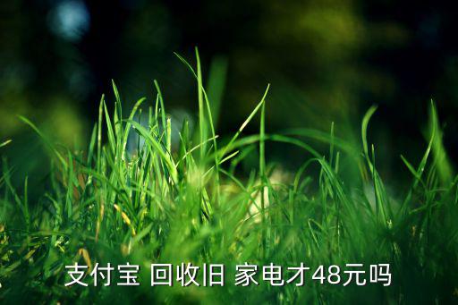 支付寶 回收舊 家電才48元嗎