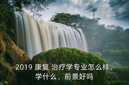 2019 康復 治療學專業(yè)怎么樣、學什么、前景好嗎