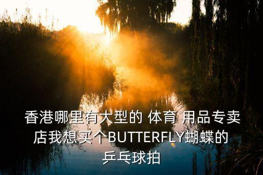  香港哪里有大型的 體育 用品專賣店我想買個BUTTERFLY蝴蝶的乒乓球拍