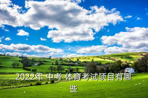 2022年 中考 體育考試項(xiàng)目有哪些