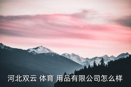 河北雙云 體育 用品有限公司怎么樣