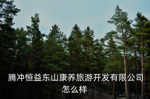  騰沖恒益東山康養(yǎng)旅游開發(fā)有限公司怎么樣