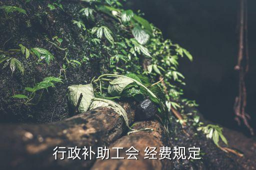 行政補(bǔ)助工會(huì) 經(jīng)費(fèi)規(guī)定