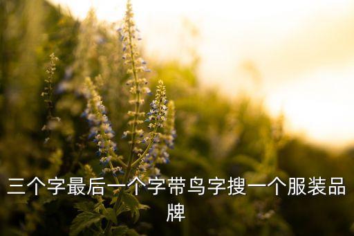 三個字最后一個字帶鳥字搜一個服裝品牌