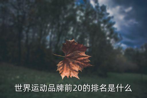 世界運動品牌前20的排名是什么