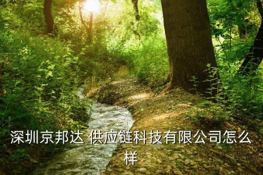 深圳京邦達(dá) 供應(yīng)鏈科技有限公司怎么樣