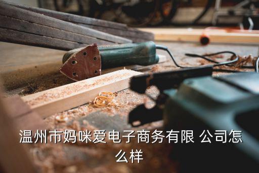  溫州市媽咪愛電子商務(wù)有限 公司怎么樣