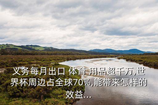 義務(wù)每月出口 體育 用品超千萬,世界杯周邊占全球70%,能帶來怎樣的效益...