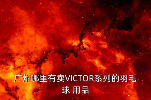 廣州哪里有賣VICTOR系列的羽毛球 用品